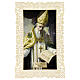 Santino di San Alberto Magno decoro merlettato 11x7 cm s1