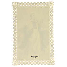 Spitzenbildchen, Heiliger Hyazinth, Heiligenbildchen mit Spitzendekor, 11 x 7 cm