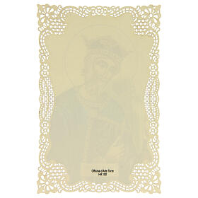 Spitzenbildchen, Heiliger Eduard, Heiligenbildchen mit Spitzendekor, 11 x 7 cm