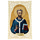 Holy card of Saint Theodore of Canterbury with lace decoration, 11x7 cm s1