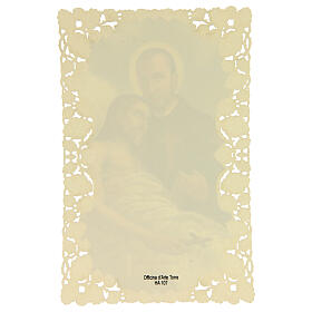 Spitzenbildchen, Heiliger Kamillus von Lellis, Heiligenbildchen mit Spitzendekor, 11 x 7 cm