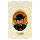 Santino di San Damiano de Veuster decoro merlettato 11x7 cm s1