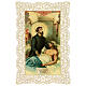 Holy card of Saint John of God with lace decoration, 4x3 in s1
