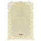 Image pieuse de Saint Junípero Serra décorée de dentelle 11x7 cm s2