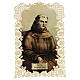 Santino di San Junípero Serra decoro merlettato 11x7 cm s1