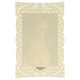Estampa religiosa de San Pío X adorno de encaje 11x7 cm