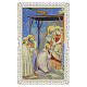 Holy Card Adoration of the Magi, 12x7 cm, lace-decorated frame s1