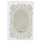 Image pieuse Nativité classique avec cabane et étoile 12x7 cm bordure en dentelle s2