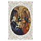Lace-decorated holy card of the Adoration of the Magi, Flemish style, 5x3 in s1