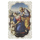 Santino Madonna con Bambino San Giuseppe nei campi 12x7 cm decoro merlettato s1