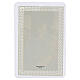 Holy card with outdoor Nativity with adoration, 5x3 in, lace border s2