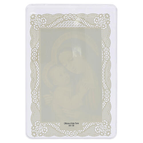 Estampa Mater Boni Consiliio 12x7 cm motivo encaje 2