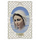 Holy card of Our Lady of Medjugorje, 5x3 in, lace-trimmed s1