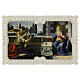 Holy card of the Annunciation 12x7 cm, lace-edged decoration s1