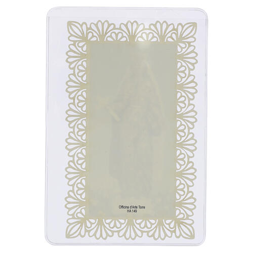 Estampa Santa Rosalía 12x7 cm motivo encaje 2