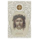 Image votive Jésus couronné d'épines 12x7 cm bordure en dentelle s1