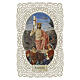 Image pieuse Jésus Ressuscité 12x7 cm décor effet dentelle s1