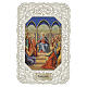 Estampa Pentecostés descenso del Espíritu Santo 12x7 cm motivo encaje s1