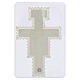 San Damiano Cross holy card, 5x3 in, lace-edged decoration s2
