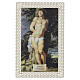 Holy card of St. Sebastian, Martyr with Arrows, 5x3 in, lace‑edged border s1