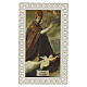 Holy card of Saint Januarius, 5x3 in, lace-decorated border s1