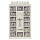 Stations of the Cross Holy Card with 14 Stations 12x21 cm, lace border s1