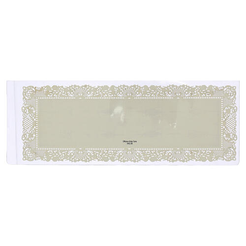 Shroud of Turin Holy Card with lace border, 12x21 cm 2