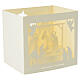 Carte de Noël pop up 3D crèche blanche s3