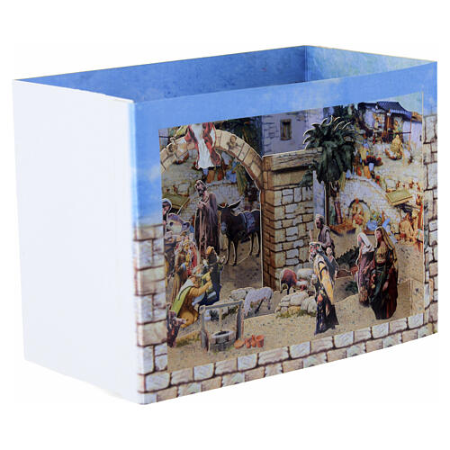 Pop-up 3D coloured Nativity Christmas card 3