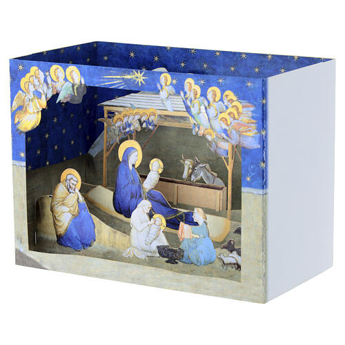 Tarjeta de Navidad pop-up con Natividad de Jesús de Giotto 2