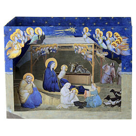 Carte de Noël pop-up avec la Nativité de Jésus de Giotto