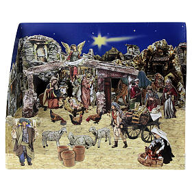Carte pop-up de vœux de Noël Nativité 3D