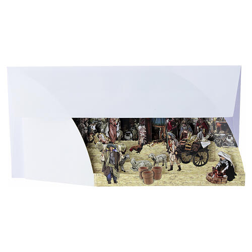 Biglietto pop up per auguri Natalizi pop up presepe in 3D 5