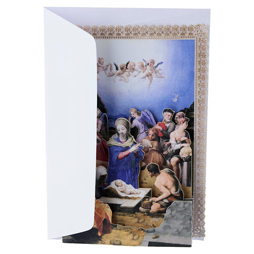 Pop-up Nativity card, Adoration of the Shepherds by Il Bronzino 5