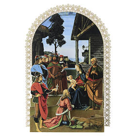 Pop-up Christmas card with Perugino's "Adoration of the Shepherds"