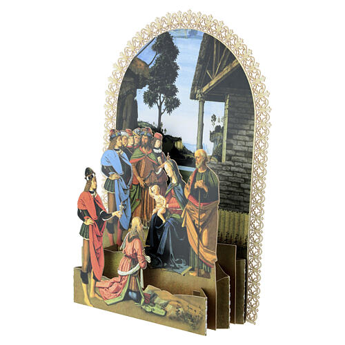 Adoration des bergers de Perugino carte de Noël pop-up 2