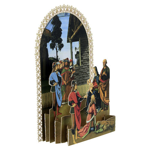 Adoration des bergers de Perugino carte de Noël pop-up 3