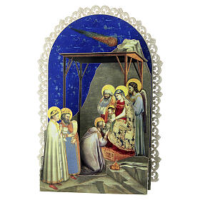 Pop-up Christmas greeting card, Adoration of the Magi by Giotto