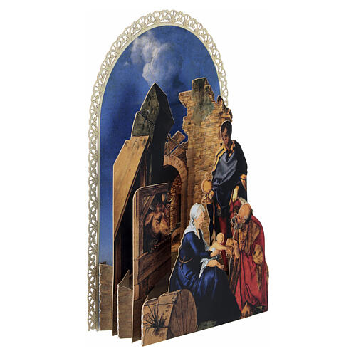 Kartka świąteczna pop-up — Adoracja Trzech Króli, Dürer 3