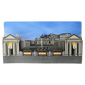 Biglietto natalizio pop up con piazza San Pietro