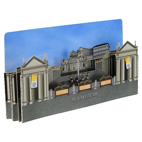 Biglietto natalizio pop up con piazza San Pietro 3