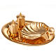 Baptism set satin gold