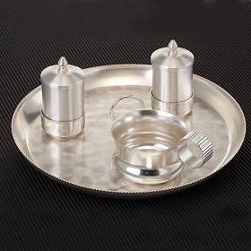 Taufgarnitur und Ölgefäße: Alles fuer Taufe satinierte Silber Taufgarnitur und Ölgefäße: Alles fuer Taufe satinierte Silber