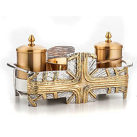 Santos Óleos e Serviços de Batismo: Serviço batismo Cruz ouro e prata