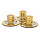 Holy Oils: Stock, gold plated brass, with a saucer s4