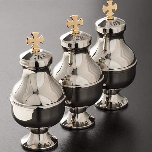Holy Oils Vessels, nickel-plated 2