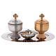 Holy oils: set with glossy stocks and a baptismal shell s1