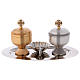 Holy oils: set with glossy stocks and a baptismal shell s5