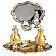 Baptism set: vessels and shell gold-plated brass s1