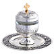 Holy oils: vase in chiseled silver-plated brass s1